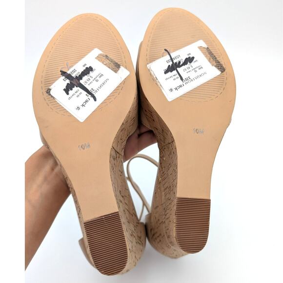 Charles by Charles David Wedge Heel Platform Sandals Beige Women's Size US10M - Picture 8 of 12